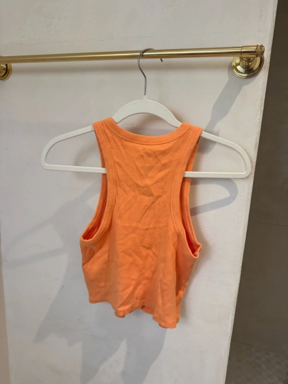 Maeve Orange Ribbed Racerback Tank - Picture 3 of 3
